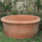 Preview: Großer Terracotta Cylinder - Cilindro basso con orlo